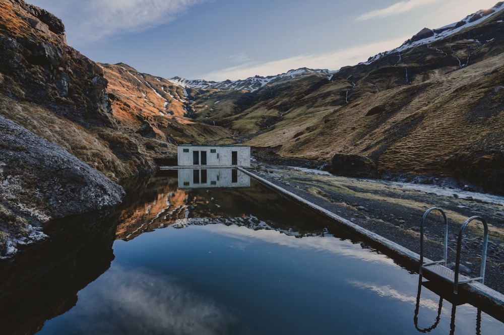 Seljavallalaug, an outdoor geothermal swimming pool in Iceland
